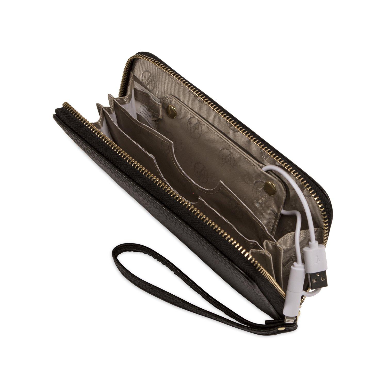adrienne vittadini charging wristlet wallet