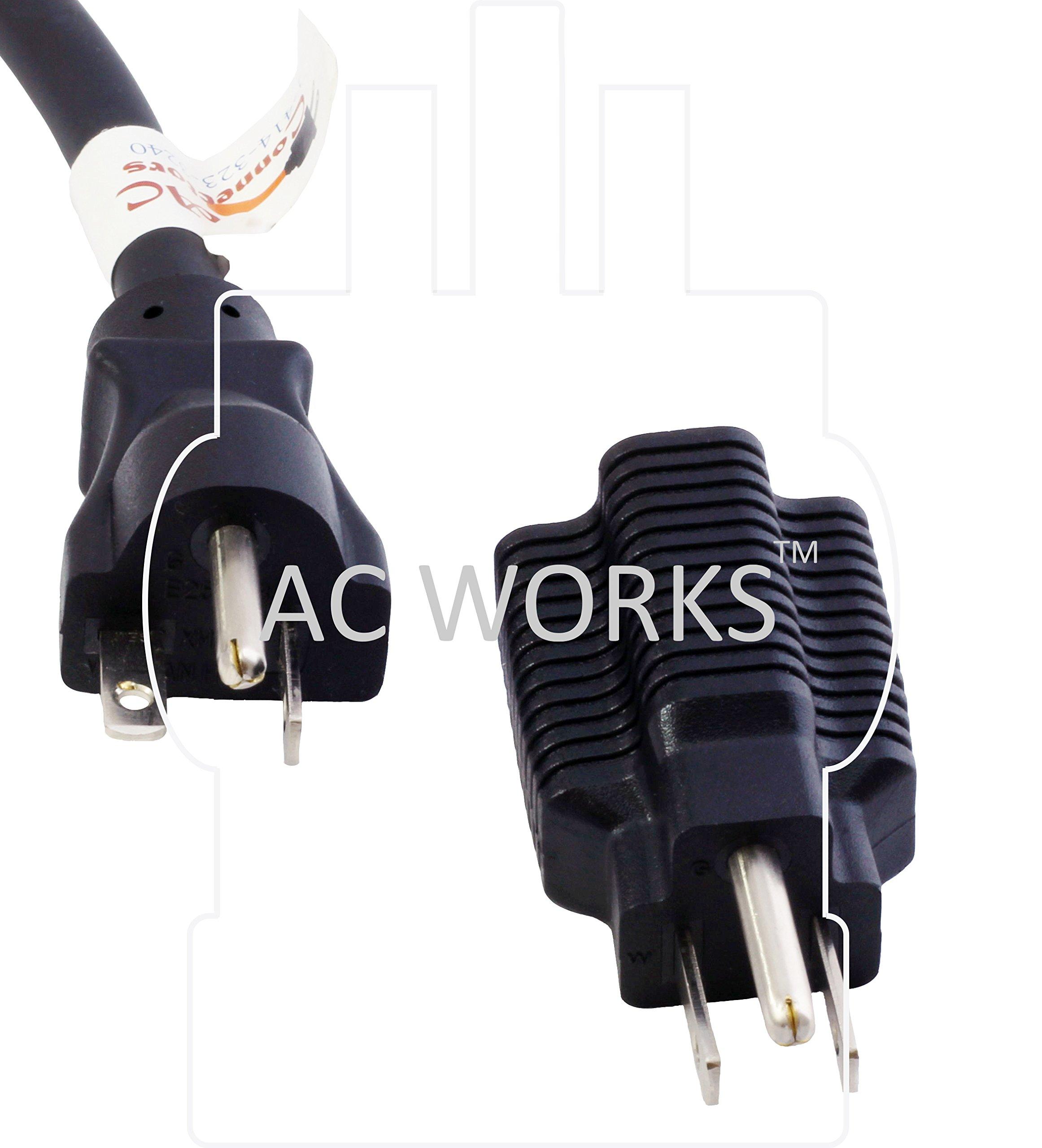 AC WORKS [XH515520] 15 Amp Household Plug to 20 Amp TBlade Female