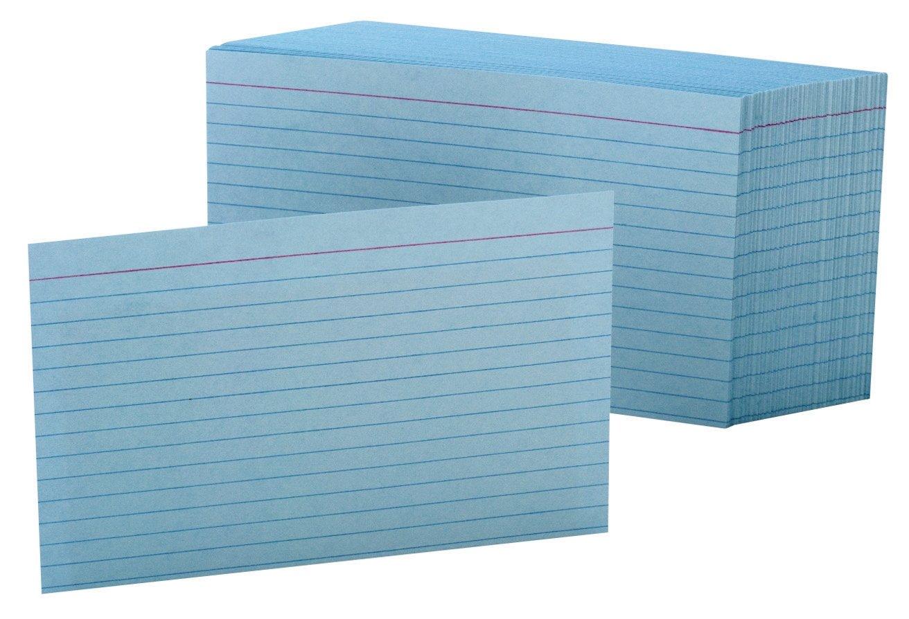 Oxford ruled color index cards 4 x 6 blue 100 per pack 7421 blu 