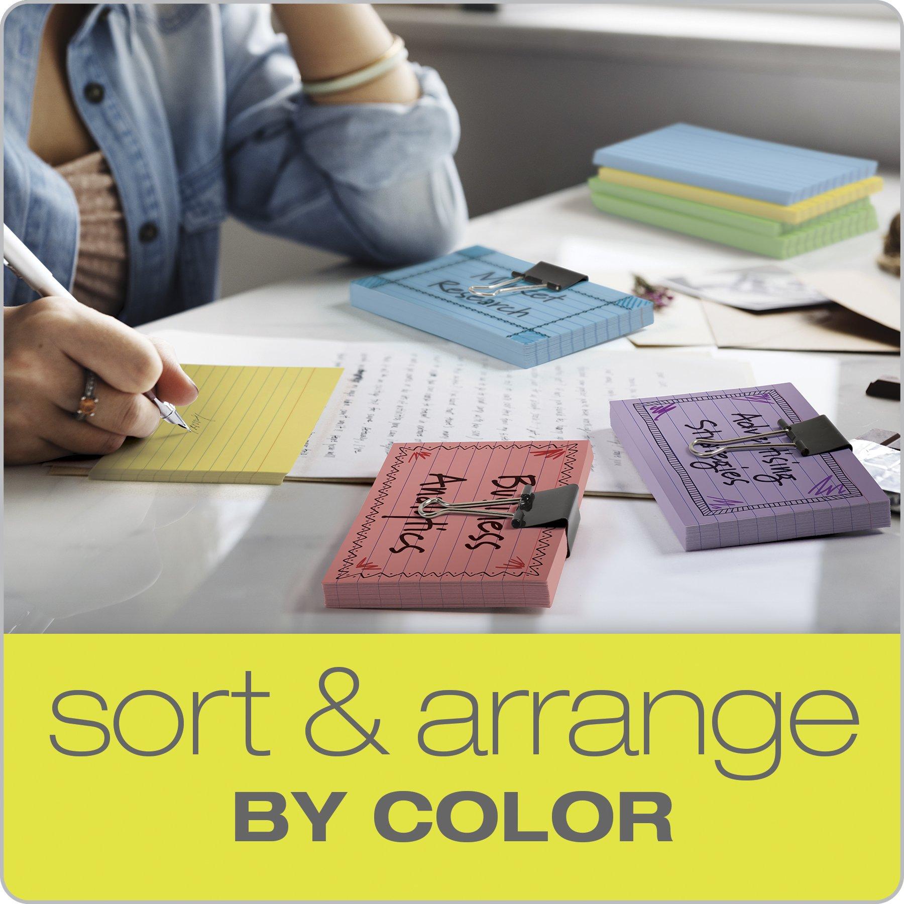 Oxford ruled color index cards 4 x 6 blue 100 per pack 7421 blu 