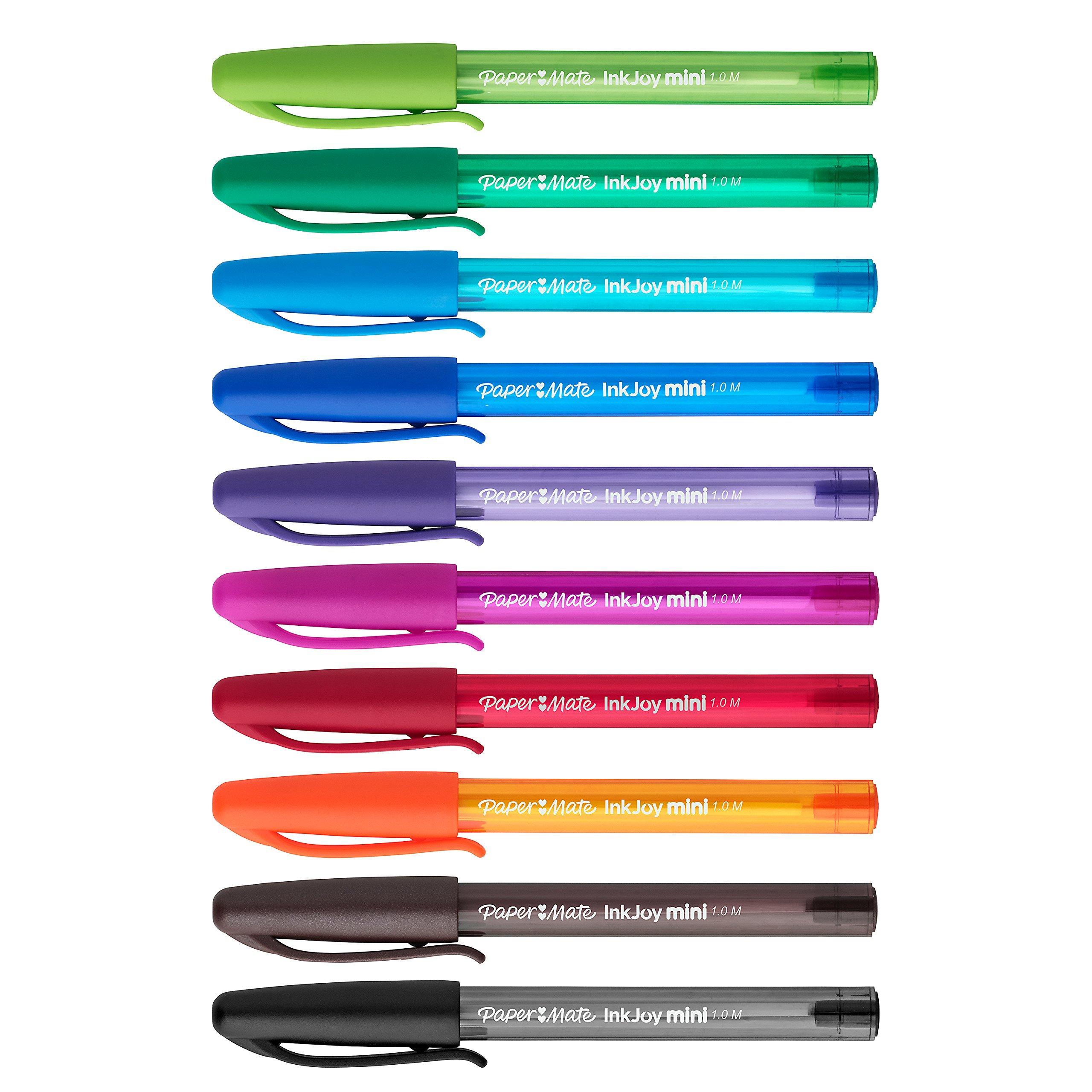 Paper Mate InkJoy Mini Ballpoint Pens Medium Point Assorted 10 Pack Paper mate inkjoy mini ballpoint pens medium point assorted 10 pack