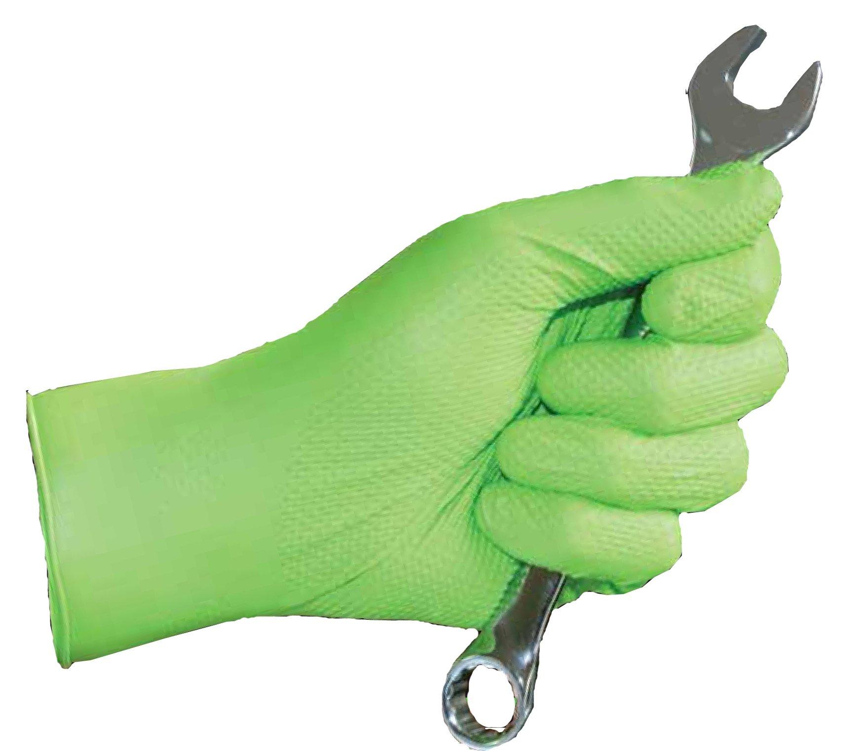 Disposable Gloves Industrial Fully Textured Shamrock 83015XXL 6mil Black Nitrile PowderFree