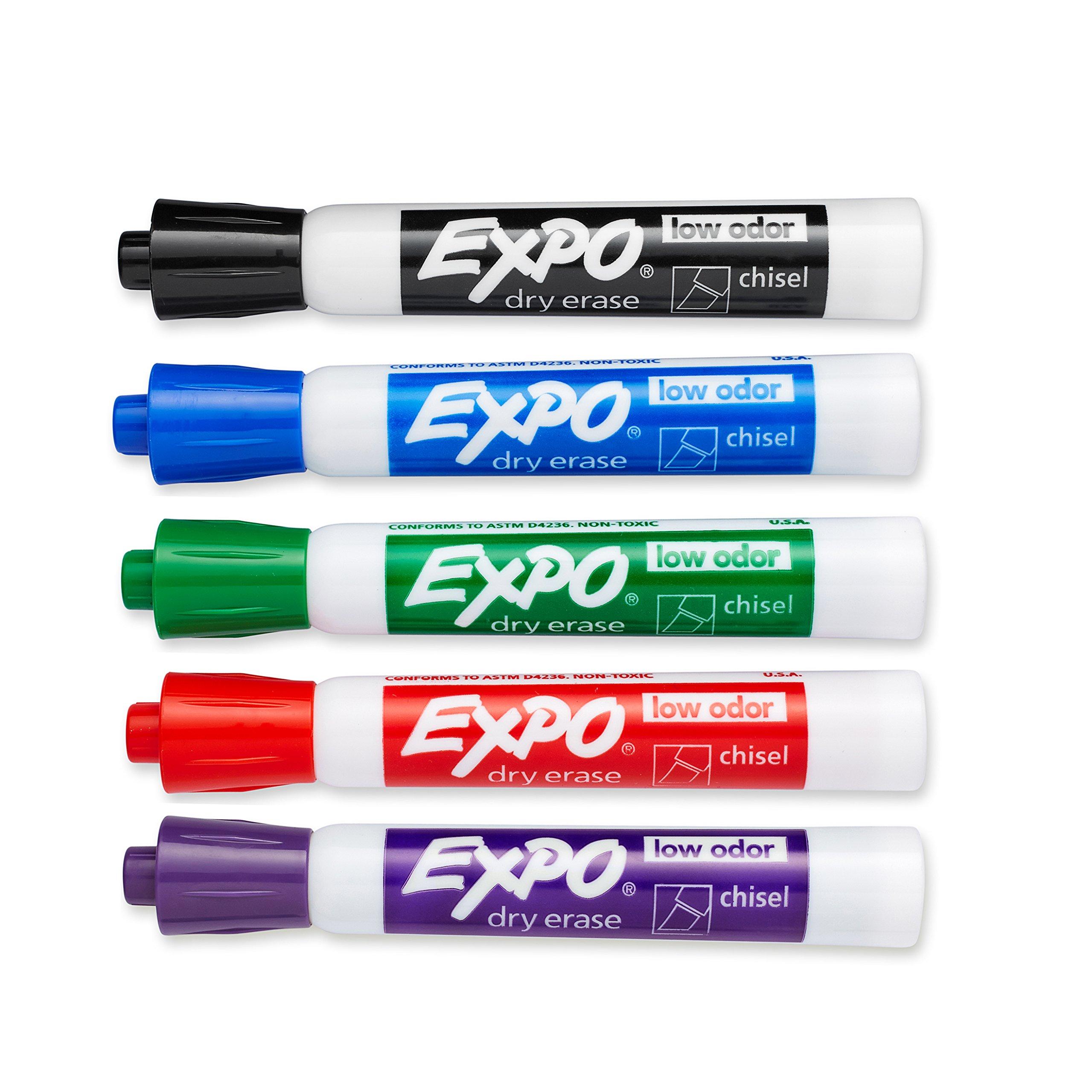 EXPO Low Odor Dry Erase Markers, Chisel Tip, Assorted, 36 Count eBay