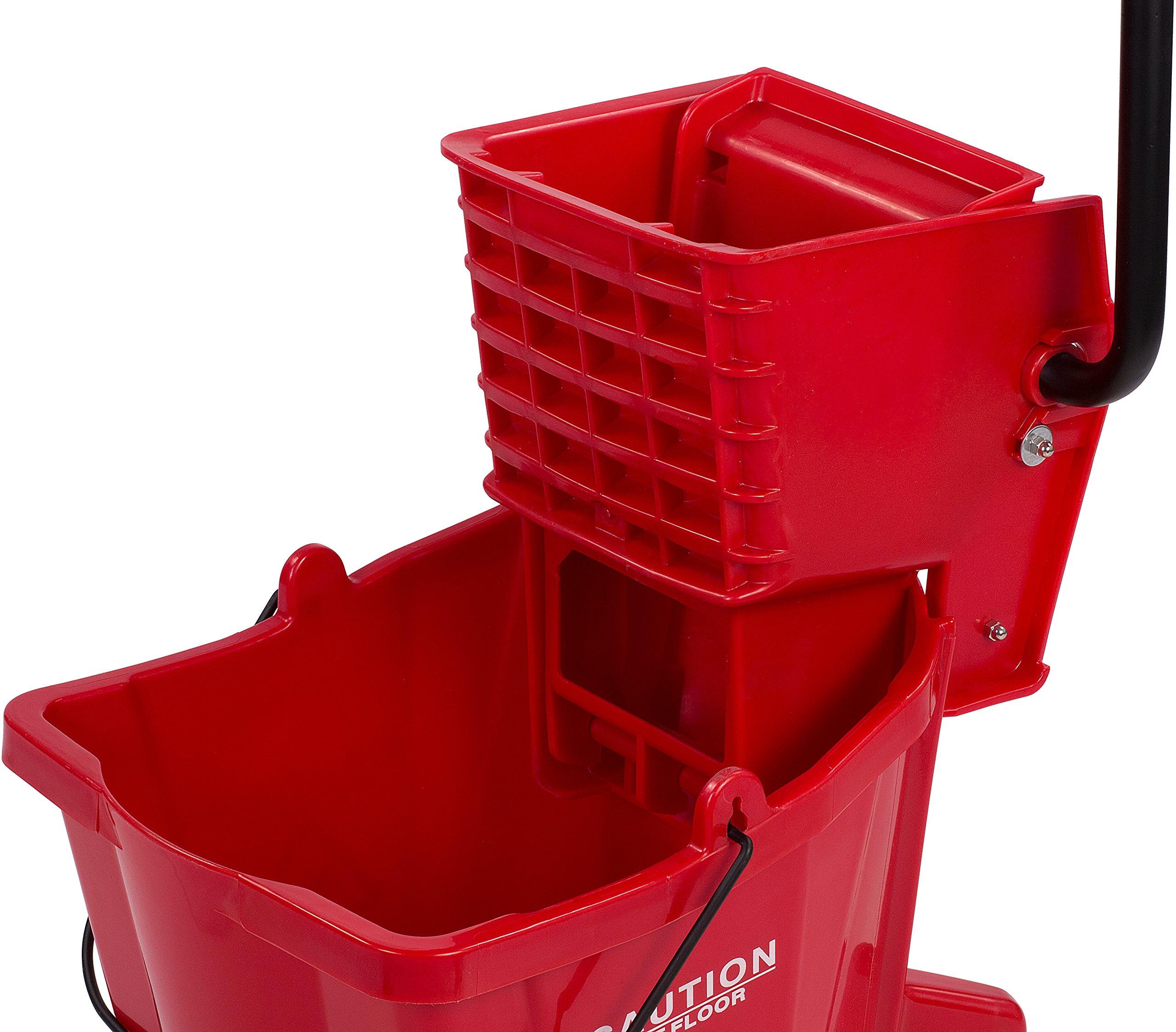 Carlisle 3690405 Commercial Mop Bucket with Side Press Wringer, 35