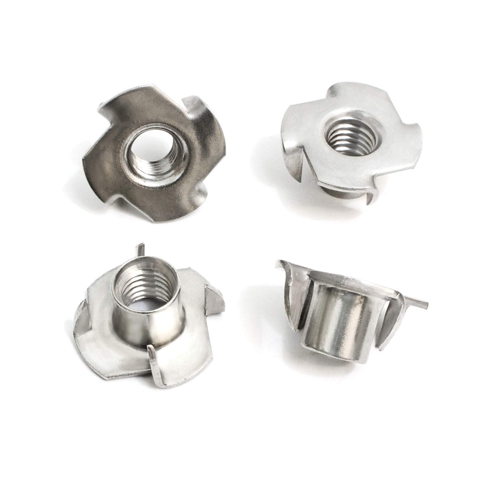 Stainless TNuts, 1/4"20 Inch, (25 Pack), Threaded Insert, Choose