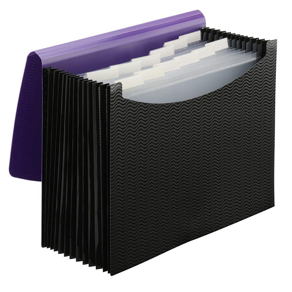 Smead Poly Expanding File Folder, 12 Pockets, 12 Customizable Tiered