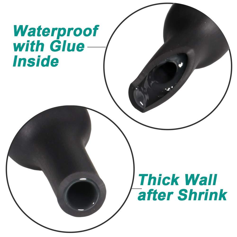 thumbnail image 2 of Wrap YUKSY 2 Inch 3:1 Waterproof Tubing Kit, Large Marine Dual Wall Adhesive Shrinkable Wire Wrap Tube, Insulation Sealing Wear-Resistant Cable Protector (4ft, Black Heat Shrink 2 of 11