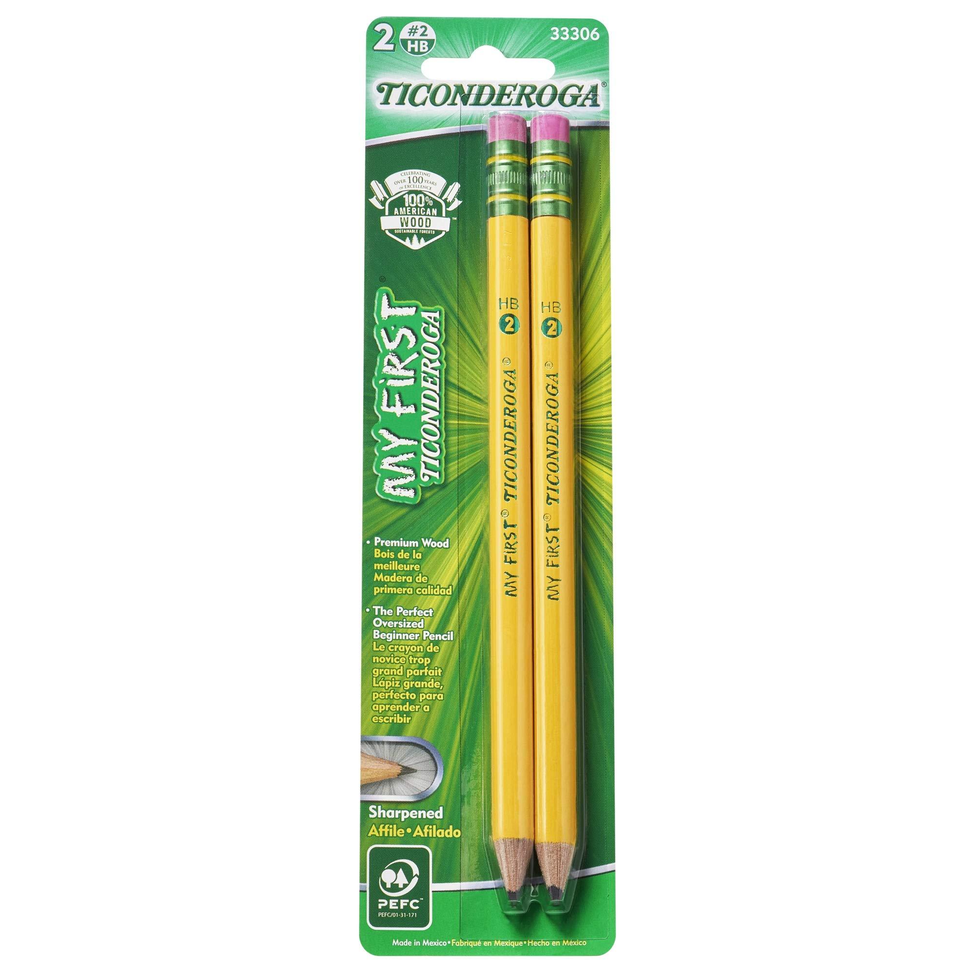 Ticonderoga My First Pencils Wood Cased 2 Hb Soft Pre Sharpened With