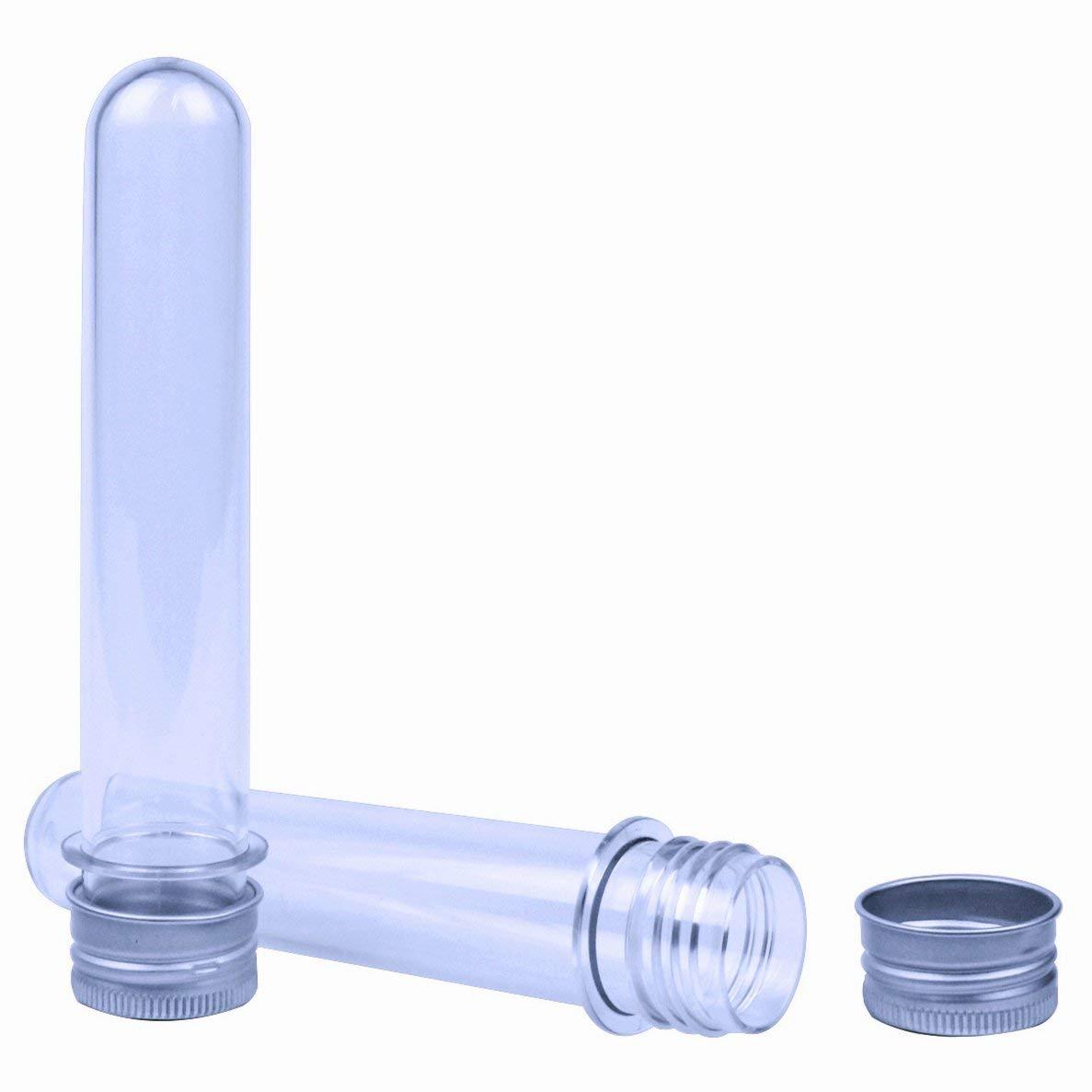 JPSOR 15pcs 155x30mm (90ml) Clear Plastic Test Tubes with Screw Caps