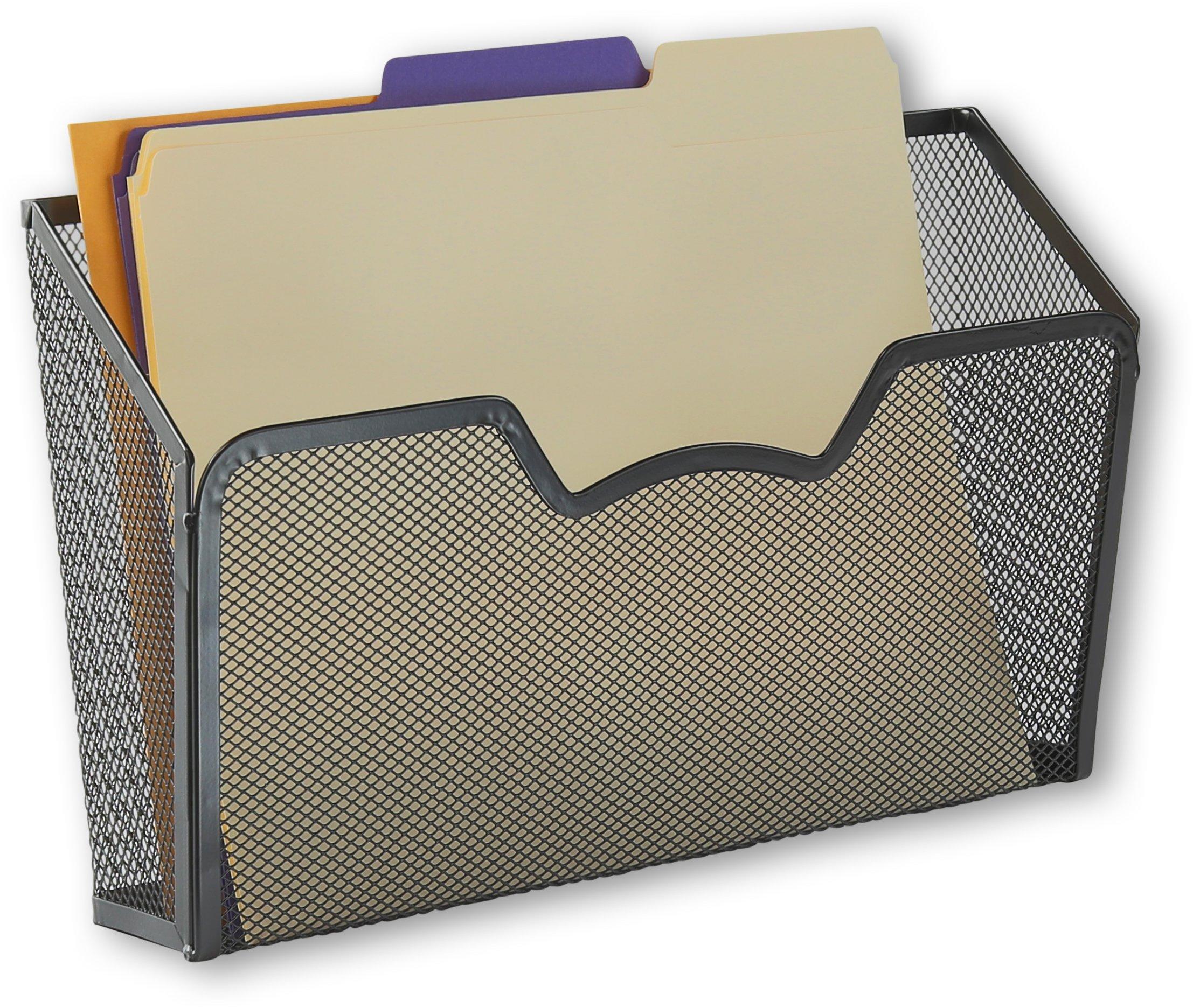 3 Pack SimpleHouseware Wall Mount Single Pocket File Organizer Holder