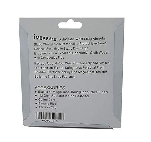 iMBAPrice Anti-Static Adjustable Grounding Wrist Strap Components Black, Yellow