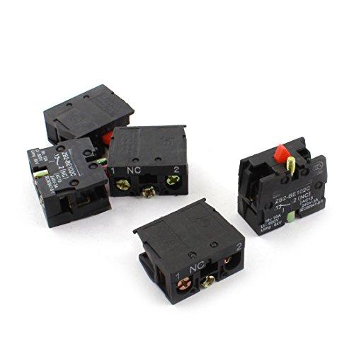 uxcell 5Pcs AC600V 10A NC Momentary Pushbutton Switch Auxiliary Contact