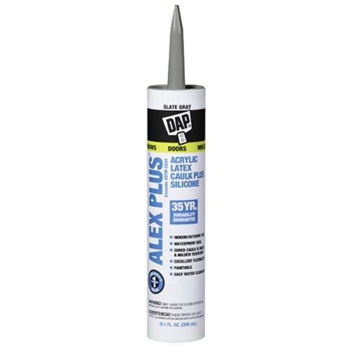Dap 18110 Acrylic Latex Caulk With Silicone, 10.1Ounce, Slate Gray