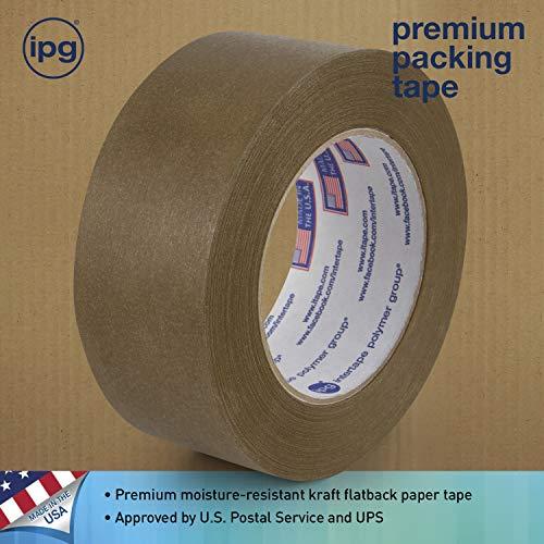 IPG 9341 Kraft Paper Flatback Premium Packing Tape, 1.88" x 60 yd
