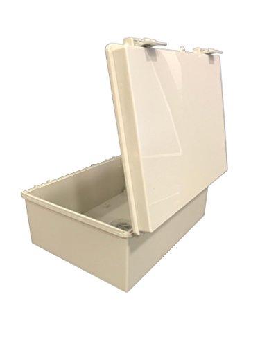 15-47//64 Length x 11-51//64 Width x 6-9//32 Height Light Gray Finish BUD Industries NBF-32026 Plastic ABS NEMA Economy Box with Solid Door