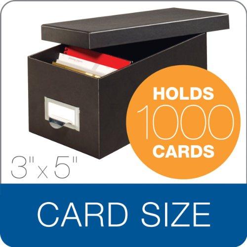 GlobeWeis/Pendaflex Fiberboard Index Card Storage Box, 3 x 5 Inches